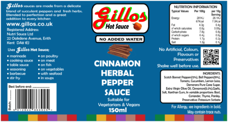 Cinnamon gillos hot saucesauce